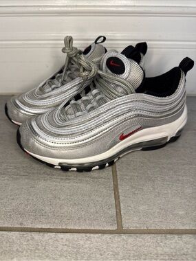 Nike Kids' Silver Air Max 97 Silver Bullets GS 3.5Y